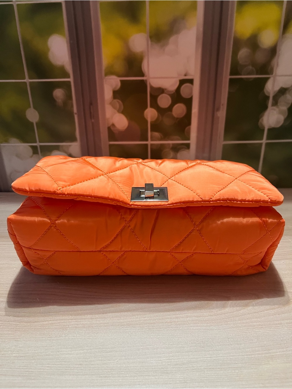 Quilted Orange Women's Clutch Bag